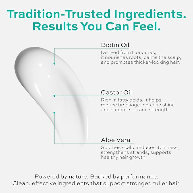 Castor Oil Shampoo and Conditioner for Hair Growth & Strength – 2 in 1 Shampoo and Conditioner Set for Men & Women – Sulfate-Free Formula for Thinning, Dry or Color-Treated Hair, 8oz