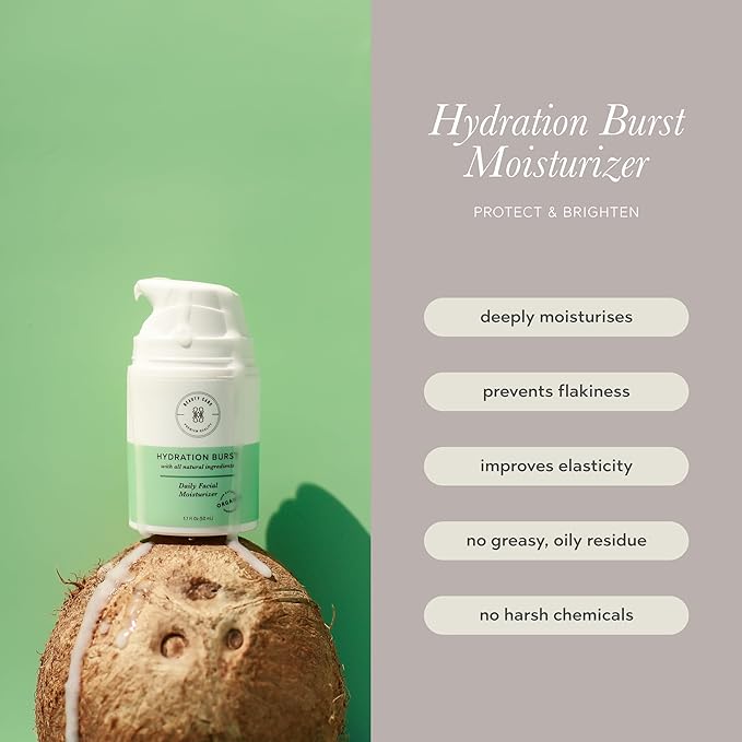 Measurable Difference Hydration Burst All-Natural Facial Moisturizer, 1oz - Daily Cream for Face Providing Hydration for All Skin Types