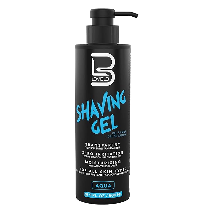 L3 Shaving Gel - Straight Razor Shave Gel - Non-Irritating - Refreshing Smell - No Hot Towel Necessary - Level Three Razor Gel (Aqua)