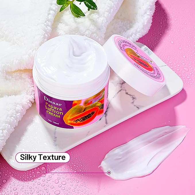 DISAAR Beauty Moisturizing Cream Anti-Oxidation Anti-Aging Papaya Saffron Restore Skin Vitality Anti-Wrinkle 120ml / 4.05fl.oz