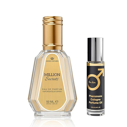 Million Secrets Men's Cologne Eau de Parfum 1.7 Fl. Oz (50ml), Fresh Natural Spicy Woody Notes, Modern Masculine Fragrance