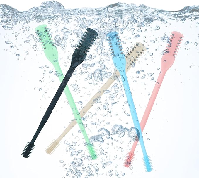 5PCS 2-in-1 Nasal Hair Cutter for Women Upgrade Double Sided Nose Hairs Knife Soft Cleaning Brush with Ear Picker Nose Hair Trimmer for Women Men 360° Nostril Hairs Remover Tool
