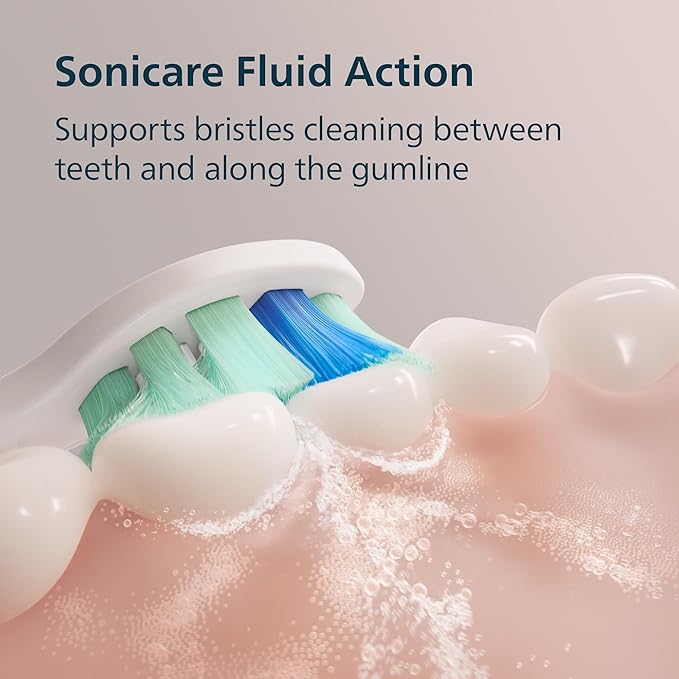 Philips Sonicare 4100 Series Electric Toothbrush - Sonic Toothbrush with Advanced Sonic Technology, Pressure Sensor, Two Intensity Settings, Smartimer & Quadpacer, White, Model HX3681/23