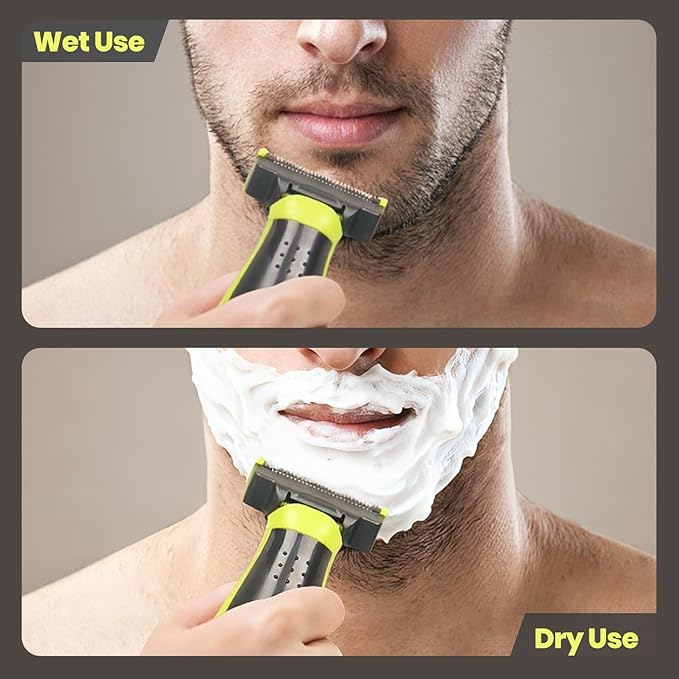 Beard Trimmer for Men, Rechargeable Face & Body Hair Trimmer, Washable Mens Electric Razors for Shaving Face, Beard, Mustache Trimmer, Double Sided Tooth Razors for Teen Boys