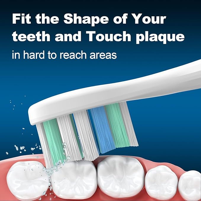 MRYUESG Replacement Toothbrush Heads Compatible with Philips Sonicare, 10 Pack, Electric Tooth-Brush Replacement Heads Compatible with Phillips, White