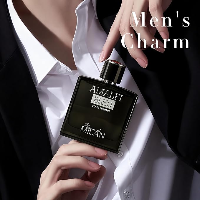 AMALFI BLEU, Men's Cologne Gift, Long Lasting EDP, Aura of Elitism & Modern Style, Perfume for Business, Commute and Casual Use, 3.4 Fl Oz