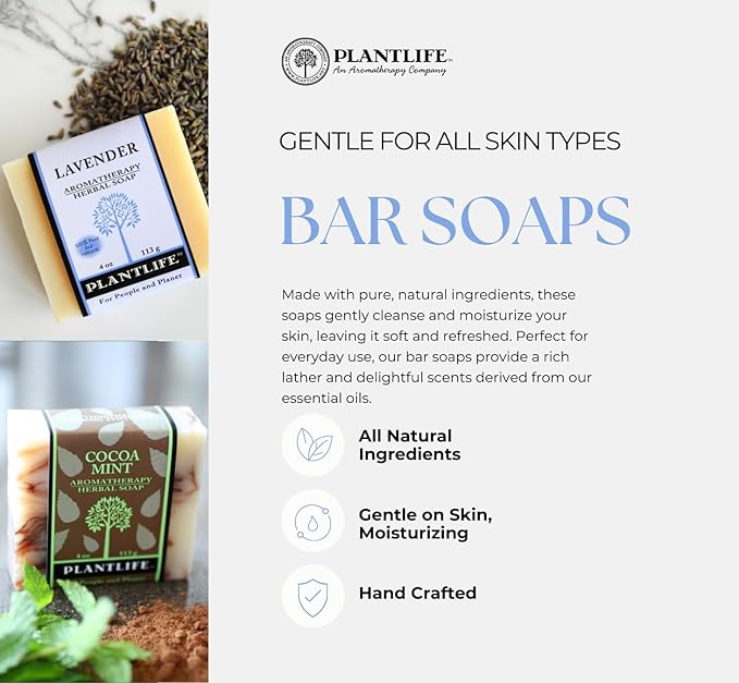Plantlife Patchouli & Sandalwood Bar Soap Bundle of 2 - Moisturizing and Soothing Soap for Your Skin - Hand Crafted Using Plant-Based Ingredients - Made in California 4oz Bar