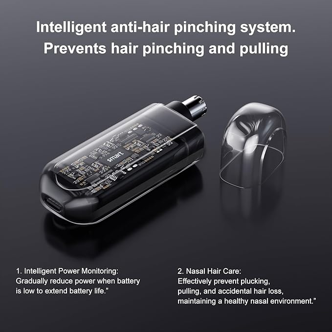 2025 Professional Ear and Nose Hair Trimmer for Men & Women - Painless Quiet Electric Trimmer, IPX7 Waterproof, USB Rechargeable, Easy to Clean Dual Edge Blades, Travel-Friendly