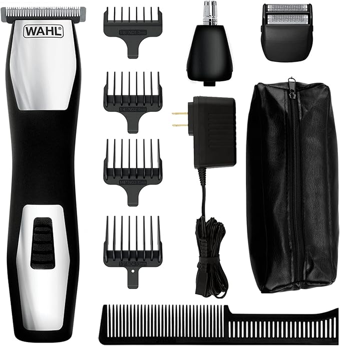 Wahl Canada Complete Beard & Body Grooming Kit, 3-In-1 Rechargeable Multigroomer Trimmer, Includes 4 T-Blade Trimming Guides Ideal for Blending, Tapering and Defining Beards, Men Grooming - Model 3286
