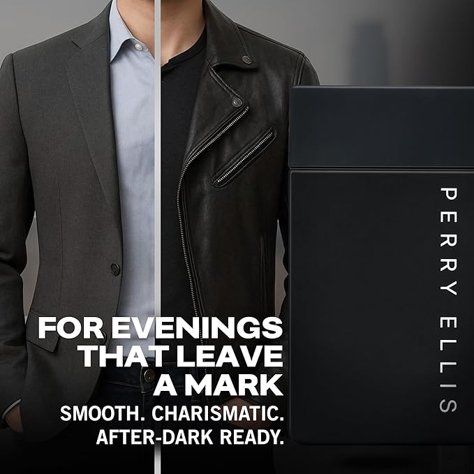 Perry Ellis Midnight Eau De Toilette Spray for Men - Mens Cologne, Long Lasting Perfume, EDT, Fragrance with Notes of Warm Woods, Cinnamon & Amber - 3.4 fl oz (100 mL)