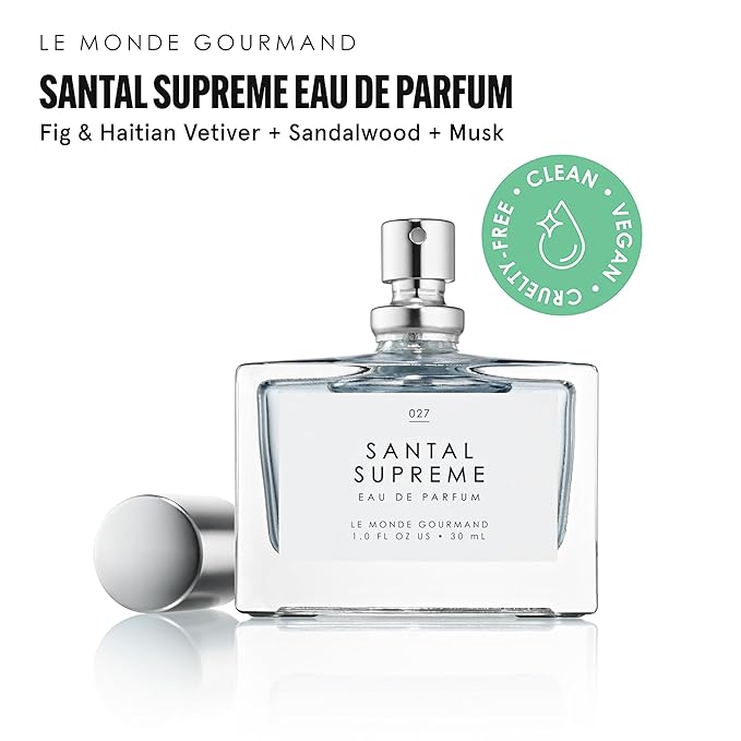 Le Monde Gourmand Santal Supreme Spray Eau de Parfum - Sandalwood, Violet, Musky Perfume Notes - 1 fl oz (30 ml)