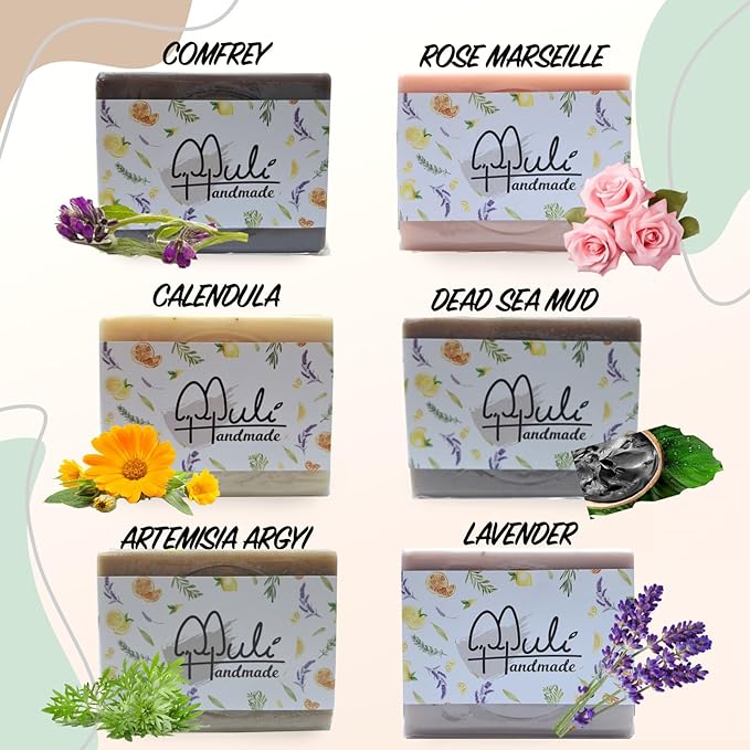 Natural Handemade Bar Soap for Men and Women with Essential oils, Scented Bar Soaps for Bath, Fragrance Regular Use Gift Set (Pack of 1) Dead Sea Mud