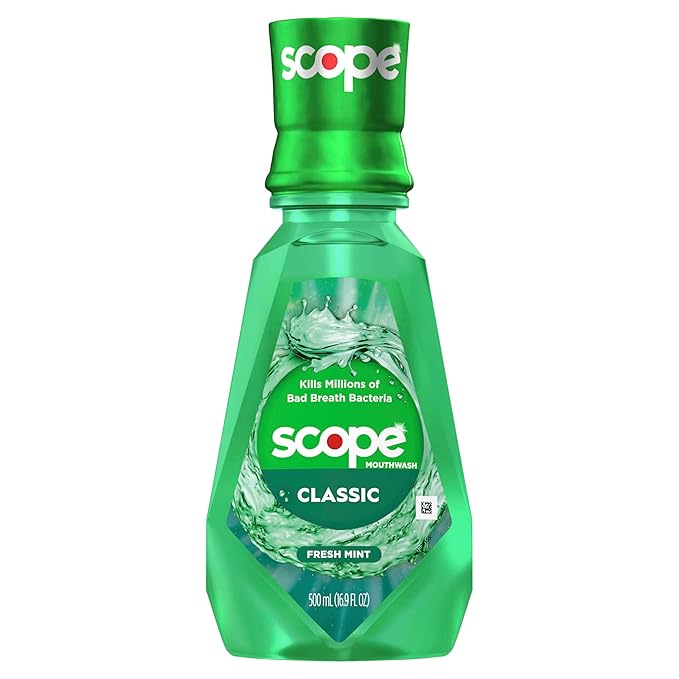 Crest Scope Classic Mouthwash, Original Formula, 500 Ml, 4 Count