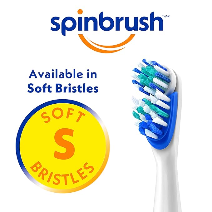 Spinbrush Pro+ Deep Clean, Battery Toothbrush for Adults, Soft Bristles, Batteries Included
