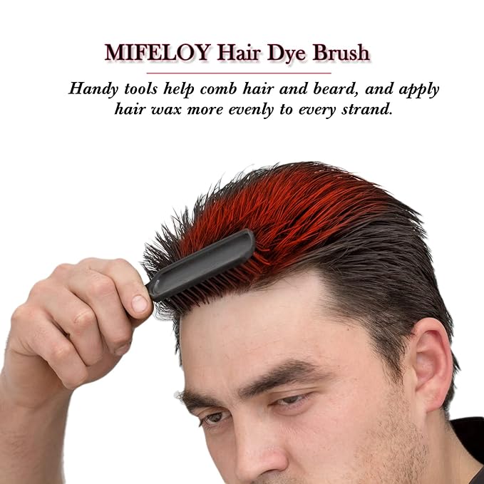 Temporary Orange Hair Spray Color Wax with Dye Brush, Instant Natural Hairstyle Cream 4.23 oz, Disposable Coloring Mud for Men Women Youth, Washable Styling Pomades, Party Cosplay DIY Halloween