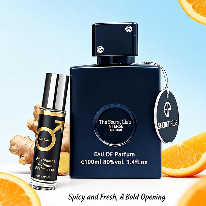 Men’s Eau de Parfum, Woody Fresh Cologne for Men, Long Lasting Modern Masculine Scent, 3.4 Fl Oz (100ml) Pheromone