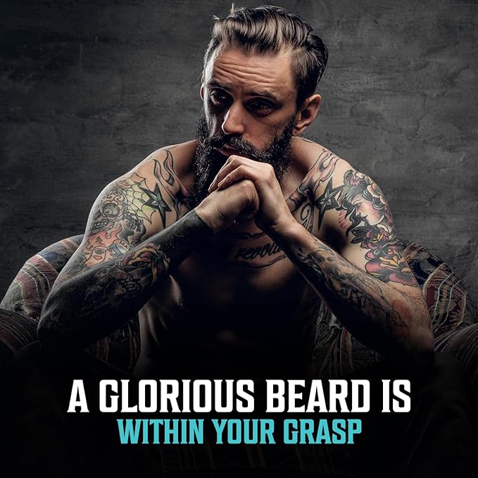 Viking Revolution Sea Salt Beard Oil for Men - Natural Mens Beard Oil with Argan Oil and Jojoba Oil - Beard Softener, Strengthens and Moisturizes - Beard Conditioner for Men (Sea Salt, 1 Pack)