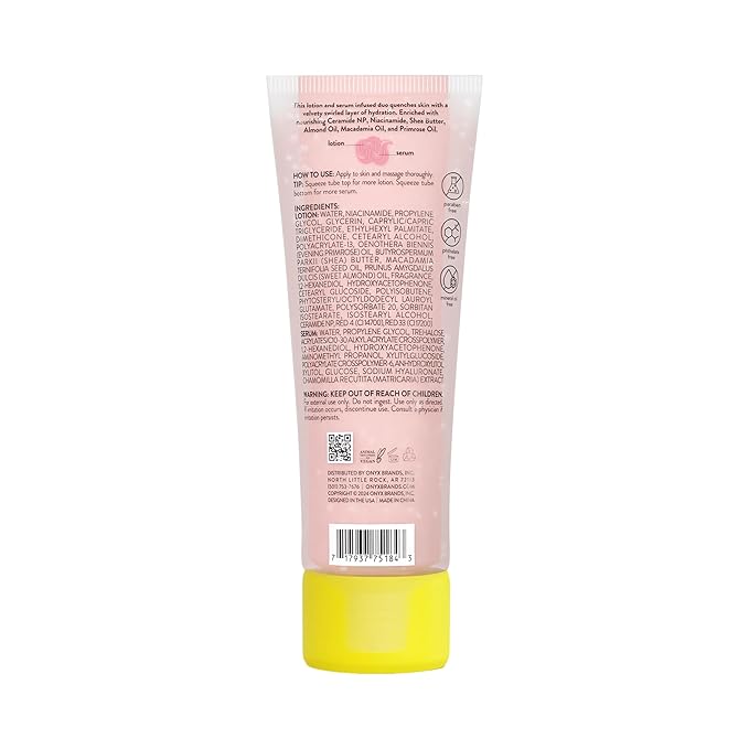 Onyx Professional Hydrating Body Lotion & Serum Duo, Rose Petals, 7 fl oz, 2pk