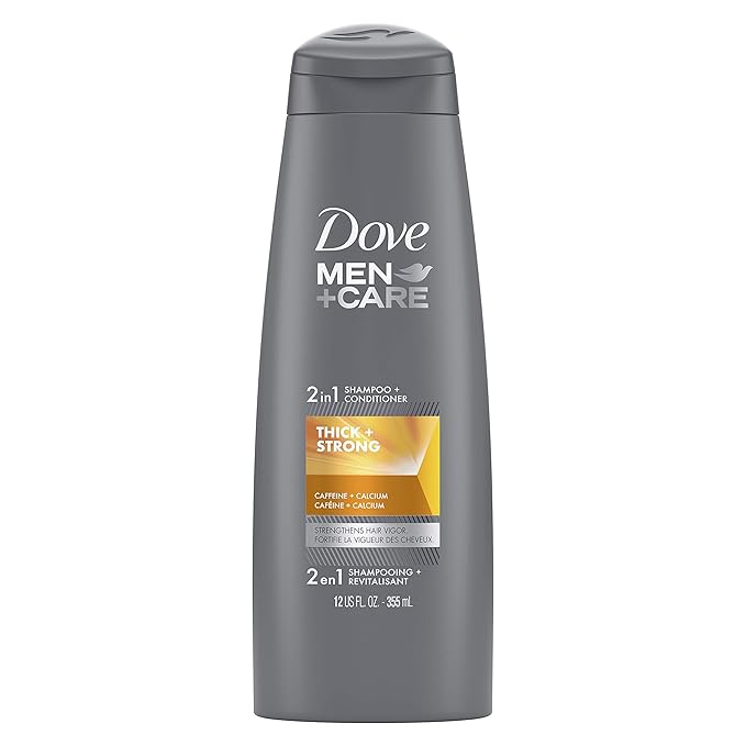 Dove Men+Care Fortifying 2 in 1 Shampoo and Conditioner for Resilient and Thicker Hair Thick and Strong with Caffeine Helps Strengthen Thinning Hair 12 oz