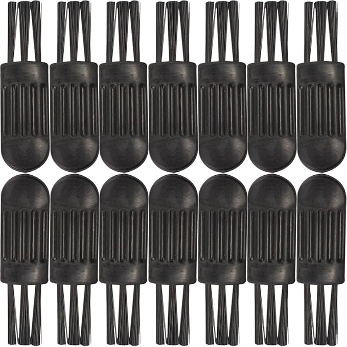 Housoutil 100pcs Nose Hair Trimmer Cleaning Brushes Black Small Replacement Electric Shaver Brush for Beard Clipper and Keyboard Cleaner, Multipurpose Grooming Tool for Men