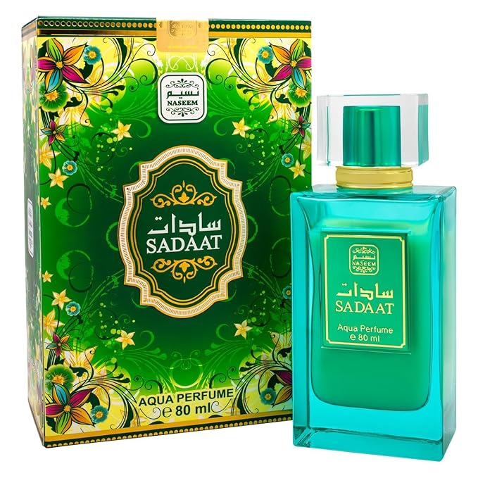 Naseem Sadaat Aqua Perfume 80ml - A Fresh and Elegant Eau De Parfum for Men & Women - Features a Subtle Tone with Long-Lasting Fragrance Perfect for Daily Wear & Special Occasions