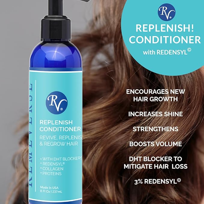 RemeVerse Replenishing Conditioner- Hydrates and Fortifies Follicle Strand with Redensyl, Infused with Biotin for Thinning Hair and Protein for Smooth Follicle Strand -Natural Scent Conditioner 8Fl Oz