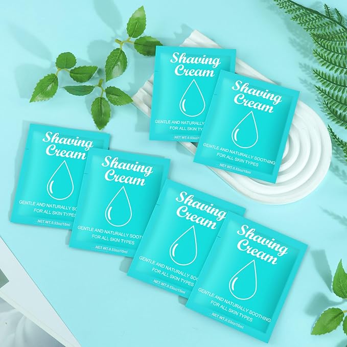 Womens Shaving Cream Bulk Travel,0.53oz Shave Gel for Women,Care Dry Skin Womens Shave Gel for Travel Guests(Green Tea,Pack of 30)