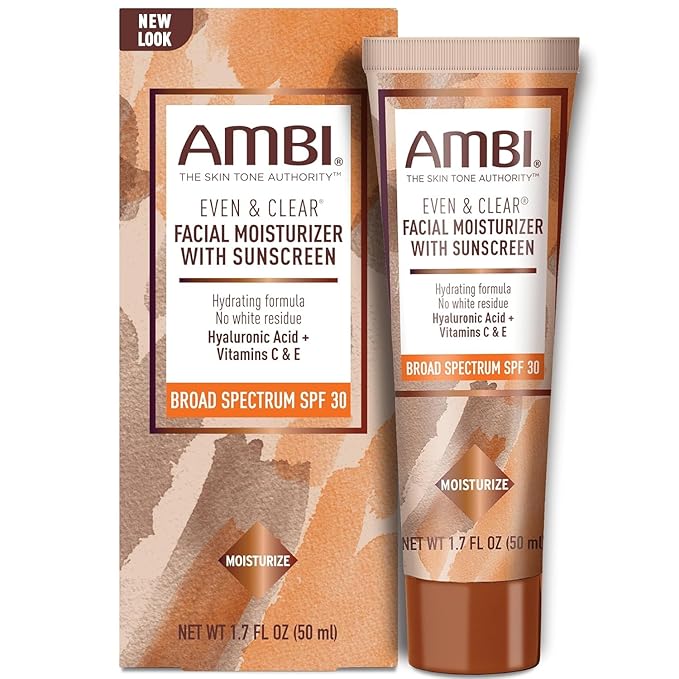 Ambi Even & Clear Facial Moisturizer with Sunscreen SPF 30, 1.7 Ounce