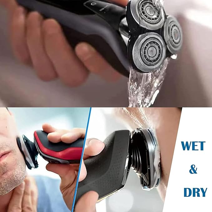 SH60/72 Replacement Head Compatible with Philips S6000 Razors, SH60 Replacement Blades Compatible with Norelco Series 6000 Shaver, SH60 Shaving Head Replacement for S6880/81, S6810/82, S6850/85