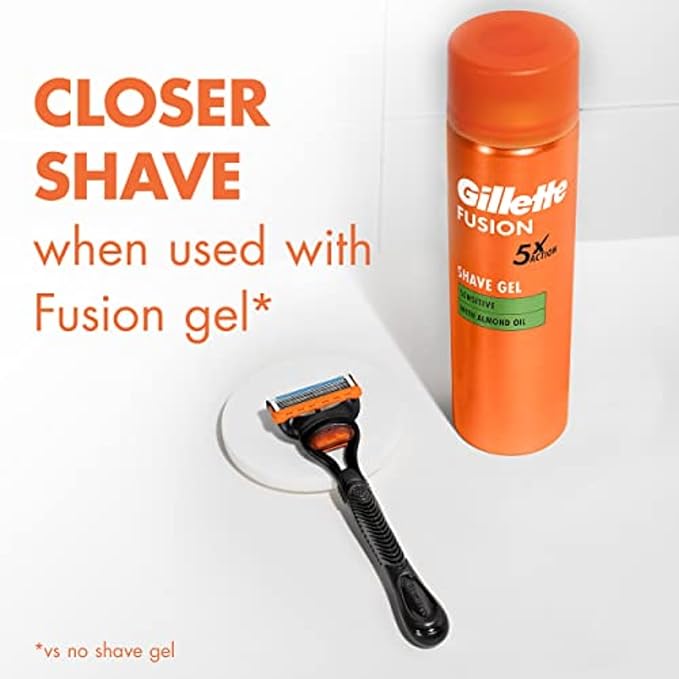 Gillette Fusion5 Razor Blade Refills for men- 12 Count – 5-Bladed with Lubrication Strip and Precision Trimmer
