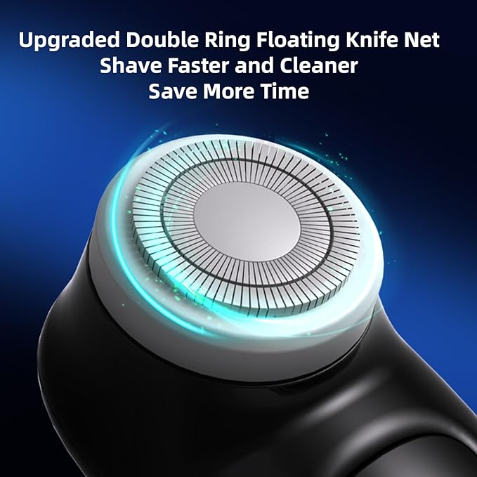 Mini Electric Shaver, Pocket Size Electric Shaver for Men Women, Rechargeable Easy One-Button, Portable Powerful Waterproof Razor for Travel Office Business Trip (2Pack)