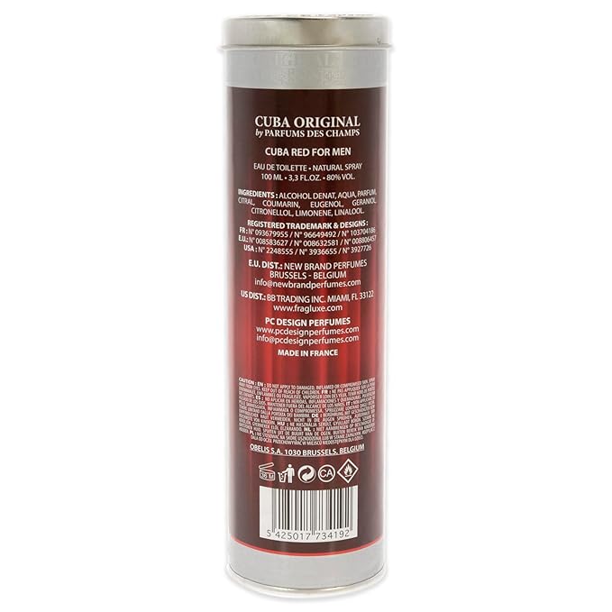 Cuba Red By Cuba For Men Edt Spray, 3.3 Fl Oz