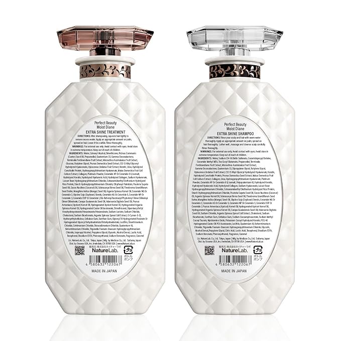 Moist Diane Natural Shampoo and Conditioner Set for Women & Men, Argan Oil Shampoo & Conditioner for Curly Hair by Keratin, Protein& Collegen in Japan, Silicone& Sulfate Free 30.4Fl Oz MOIST& SHINE