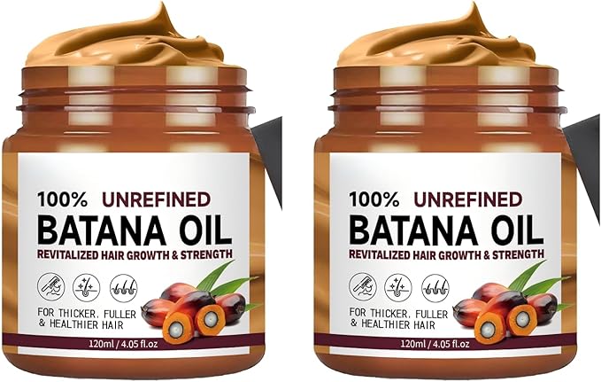 Batana Oil Hair Growth Cream Conditioner – Organic Natural Formula from Honduras for Thicker, Fuller Hair – Promotes Growth & Helps Prevent Hair Loss for Men & Women,2PCS