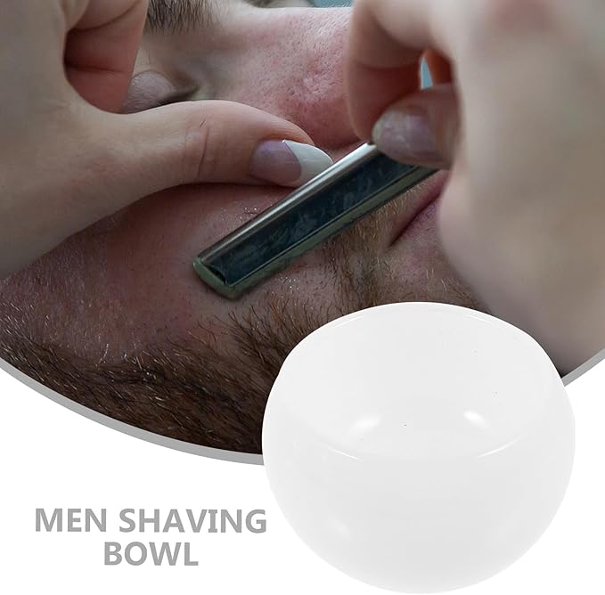 ERINGOGO Small Jade Porcelain Shaving Bowl for Men Deep Shaving Soap Bubble Cup Decorative Shave Container Suitable for Home and Travel Use