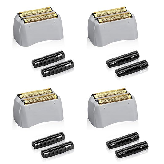 4 Pack Pro Shaver Replacement Foil and Cutters Compatible with andis No.17150/17155/17200 Shaver Foil Replacement