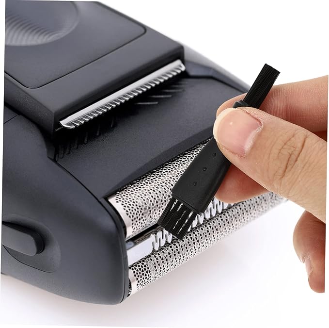 NOLITOY 10pcs Black Electric Shaver Cleaning Brushes Double-Sided Hair Cleaner for Easy Grooming and Dust Removal Compatible Shavers for Home and Travel Use
