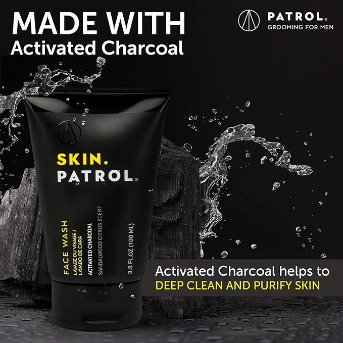 Skin Patrol Activated Charcoal Face Wash - Sulfate-Free - Pack of 3