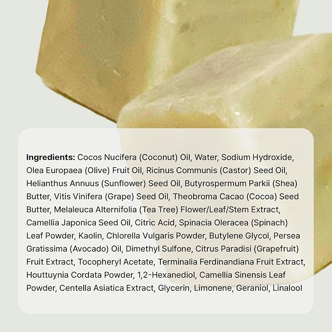 Clarifying Bar Soap Refill – Gentle Cleansing for Oily & Acne-prone Skin – Korean Skincare, Plant-based, Sulfate-free – For Men & Women I 3.53oz (5 Bars)