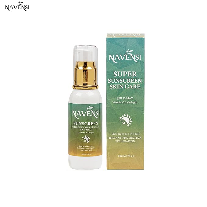 Sunscreen For Face SPF 50 | 80ml Lightweight Face Sunscreen Travel Size Vitamin C & Collagen Glow Sunblock, Hydrating, Non Greasy Anti Aging Protection for Bright, Youthful, Protected Skin