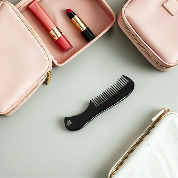 Angoily Pocket Beard Comb for Men Mini Mustache Styling Brush Compact Hair Grooming Tool 2.87 Inch Portable Beard Hair Comb for Travel and Daily Use