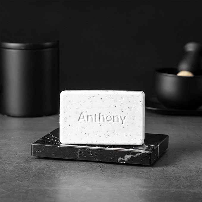 Anthony Mens Soap Bar Exfoliating Soap 5 Oz Witch Hazel Toner for Face Kind Cleansing Water 6.7 Fl Oz