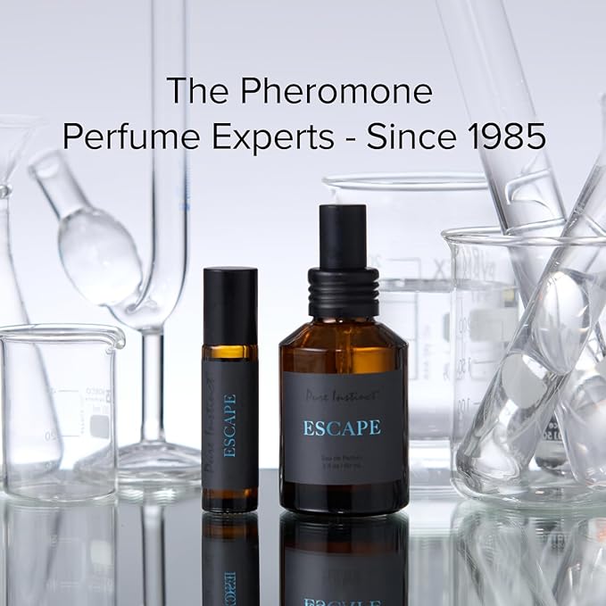 Pure Instinct ESCAPE The Original Pheromone Infused Essential Oil Perfume Cologne - Men's Collection - TSA Ready (Roll On Bottle 0.34 Fl. Oz./10.2mL)