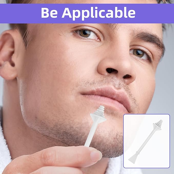 200Pcs Nose Wax Sticks, Plastic Hair Wax Applicators Disposable Nose Waxing Stick Ear Hair Removal for Men Women Nostrils Ears Face Cleaning