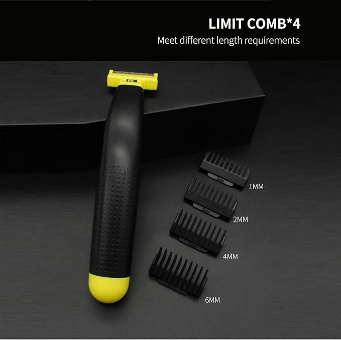 Wet and Dry Electric Shaver Cleaner, Electric Razor for Men, Rechargeable Wet & Dry Shaver, Non-Slip, Durable, Fast Shaving (1PC)-Model #4