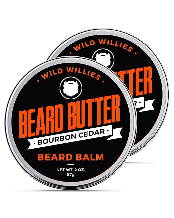 Wild Willies Beard Butter 2 Pack Bourbon Cedar, 2.01 Ounce (Pack of 1)