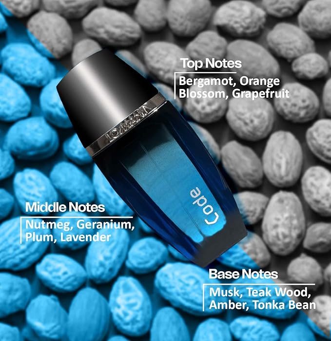 Lomani Code Eau de Toilette Spray for Men, 3.3 Ounce