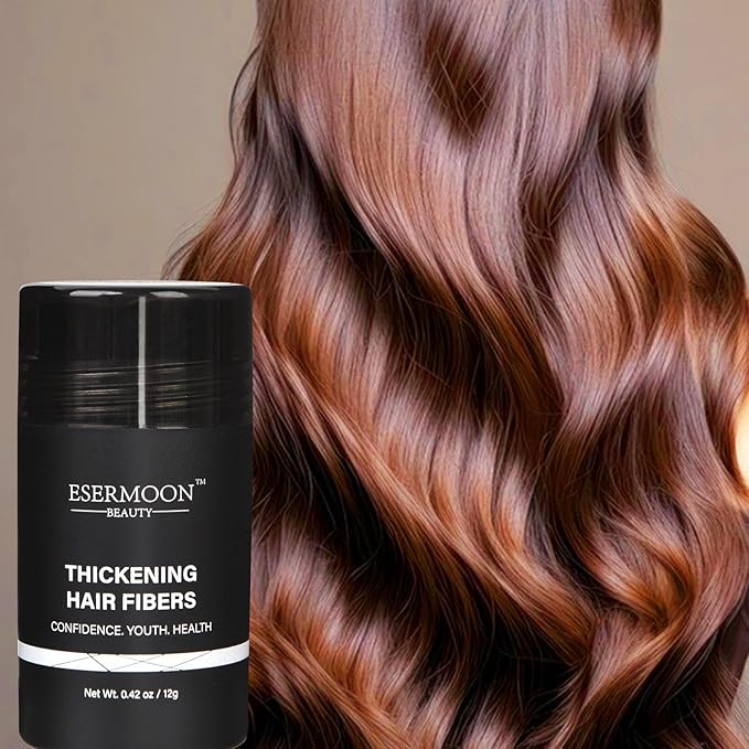 Hair Fibers, Hair Fibers for Thinning Hair, Hair Building Fibers, Hairpiece Filler, Increase Hair Density, Styling Powder for Women & Men, Hair Makeup, Premium Formula Thickening (DARK BROWN)