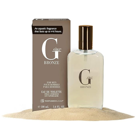 PB ParfumsBelcam G eàu Bronze Eau de Toilette Spray Perfume for Men – 3.4 Fl Oz Affordable Long Lasting Cologne, Aquatic Woody Fragrance with Citrus, Lavender, Rosemary & Patchouli for All Day Use