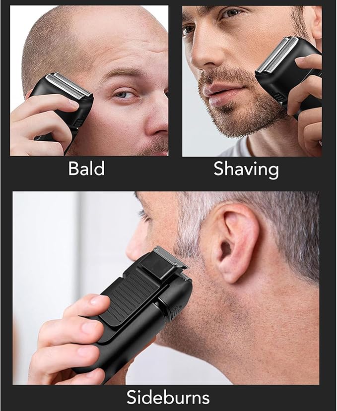ZJchao Professional Reciprocating Beard Trimmer Foil Clipper for Men Bald Head, LCD Display, lectric Trimmer Foil Clipper Bald Head LCD Display Reciprocating Beard Clipper, Foil Shaver for Men